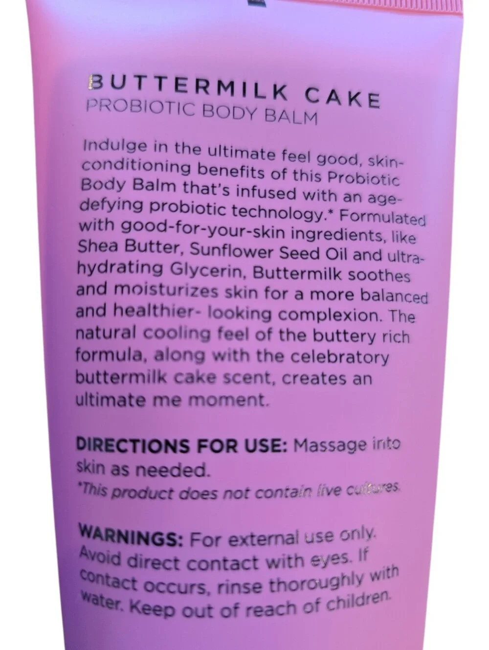 Butter London Buttermilk Cake Probiotic Body Balm NIB 7oz Retail $32